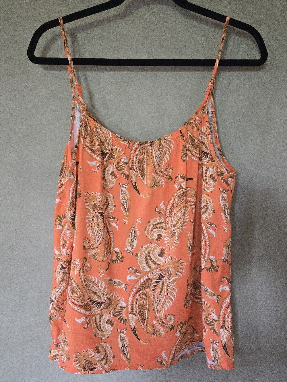 Cream | Coral Paisley Spaghetti-Strap Cami, Size 42 - Picture 3 of 10